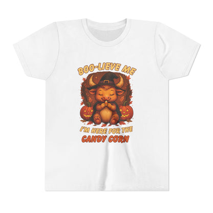 Taurus Halloween Themed Youth Tee, Funny Bull Design, Kids Halloween Shirt, Trick or Treat T-Shirt, Halloween Tee, Zodiac Gift