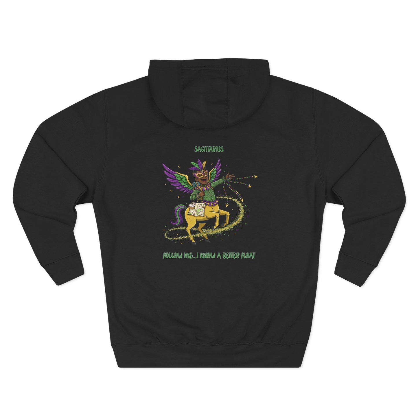 Sagittarius Mardi Gras Three-Panel Fleece Hoodie