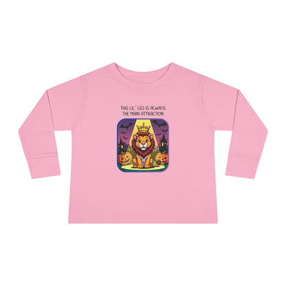 Leo Halloween Long Sleeve Tee - Leo Fashion for Kids, Spooky Season Outfit, Boo-tiful Gift, Trick or Treat Shirt, Zodiac Gift