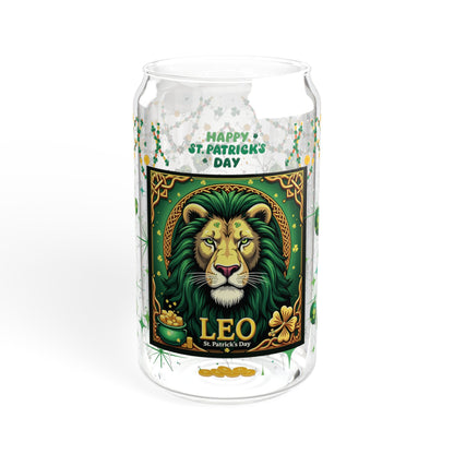 Leo Sipper Glass 16oz – St. Patrick's Day Design