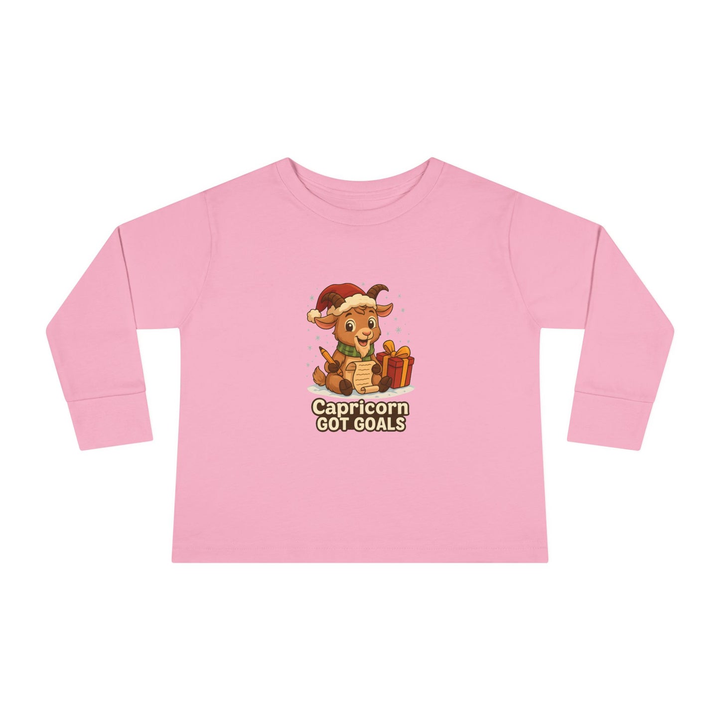 Capricorn Christmas-Themed Toddler Long Sleeve Tee