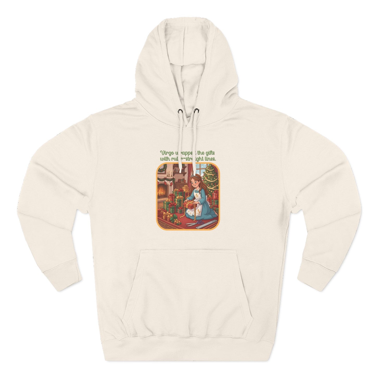 Virgo Christmas-Themed Three Panel Fleece Hoodie