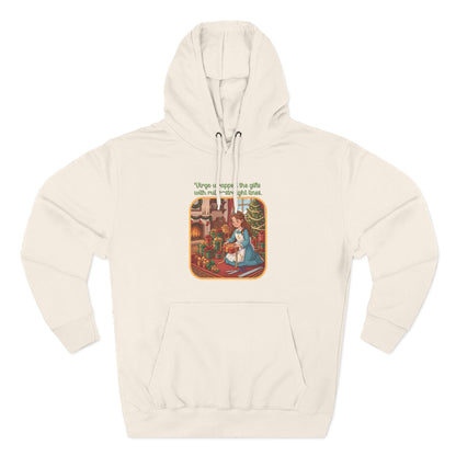 Virgo Christmas-Themed Three Panel Fleece Hoodie
