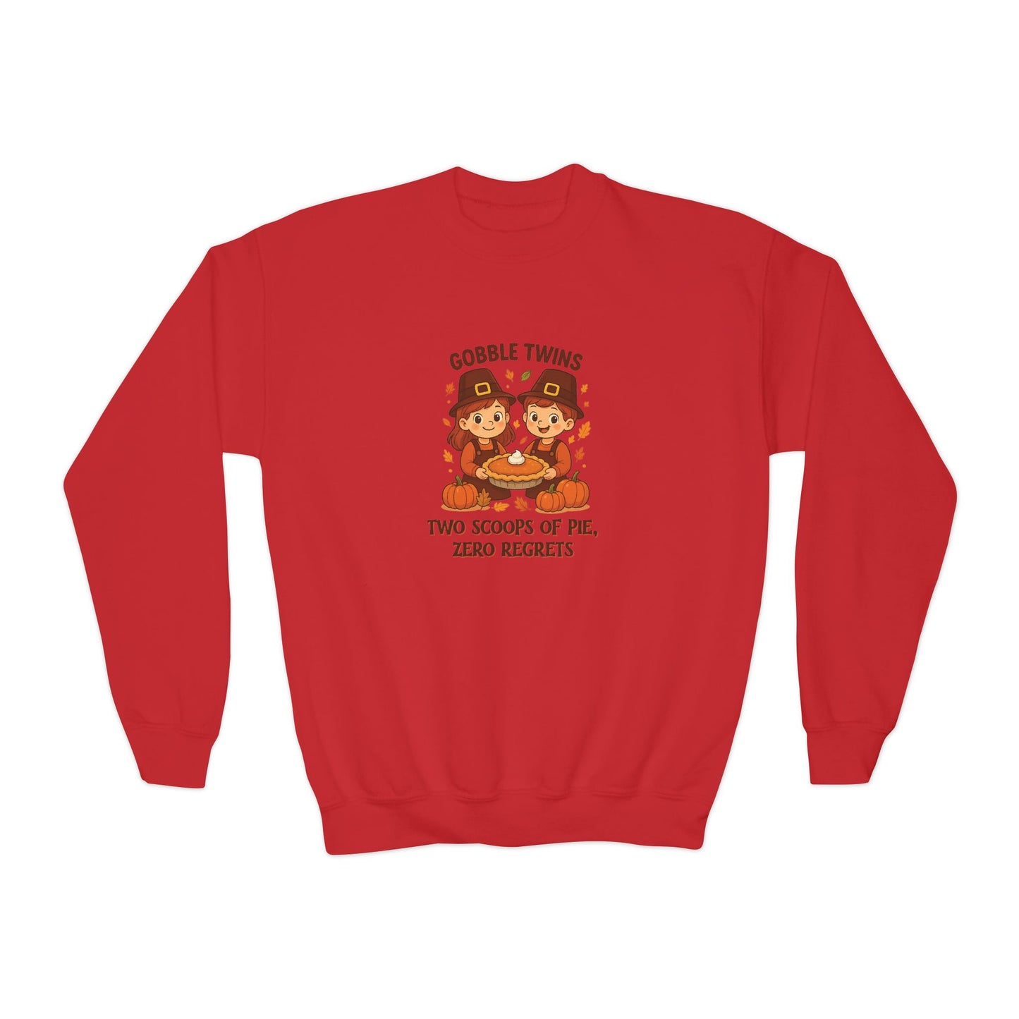 Gemini Thanksgiving-Themed Youth Crewneck Pullover Sweatshirt