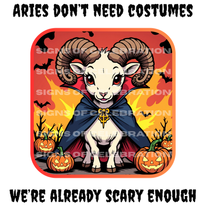 Aries Halloween Graphic Tee for Women