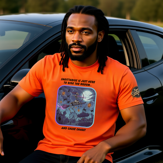 Sagittarius Halloween Graphic Tee for Men