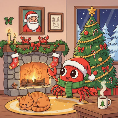 Cancer Christmas-Themed Three Panel Fleece Hoodie