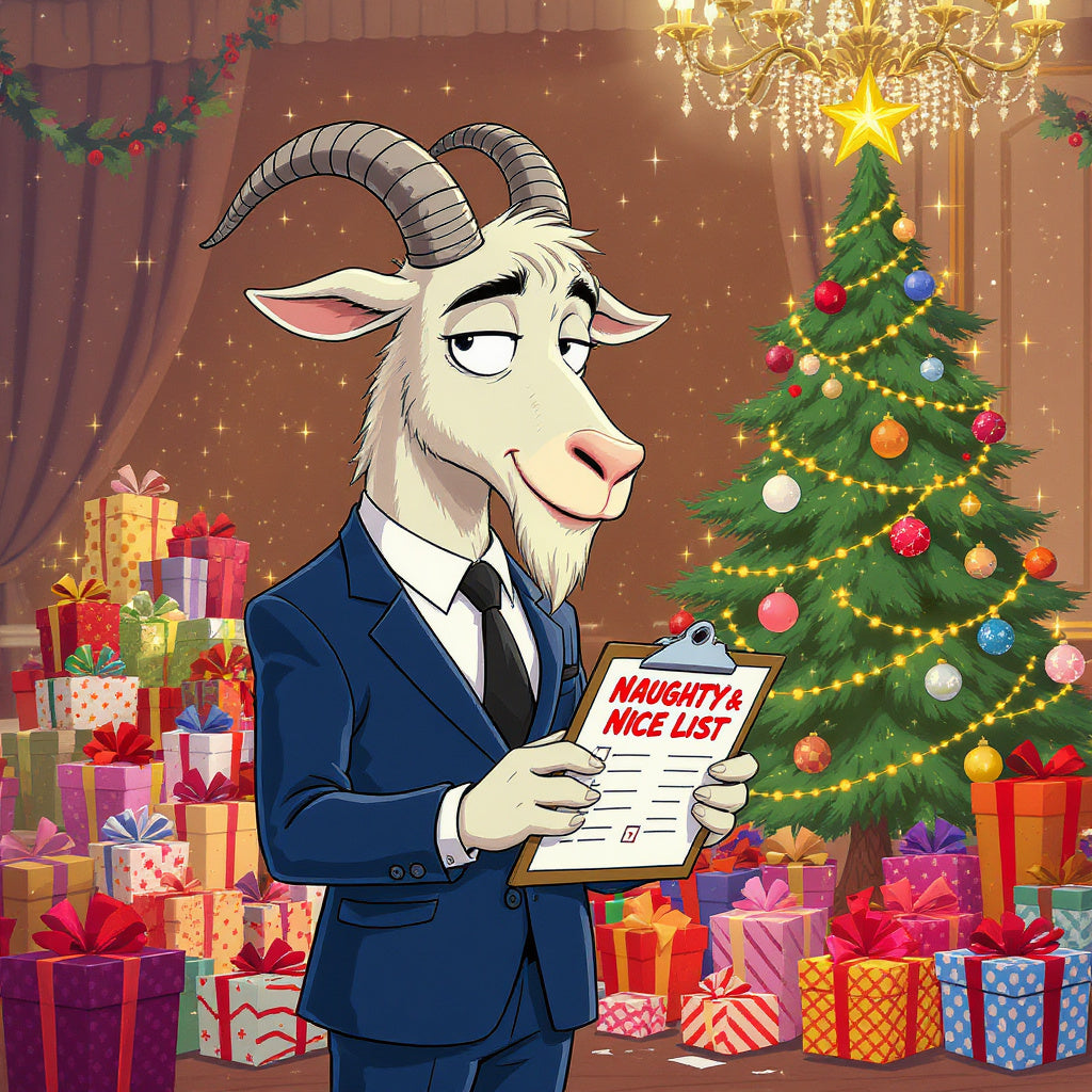 Capricorn Christmas-Themed Three Panel Fleece Hoodie