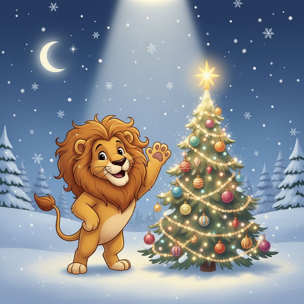 Leo Christmas-Themed Three Panel Fleece Hoodie