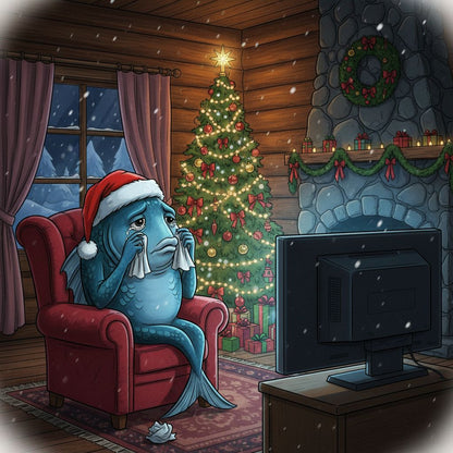 Pisces Christmas-Themed Three Panel Fleece Hoodie