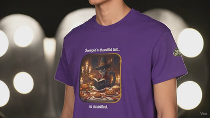 Scorpio Thanksgiving-Themed Unisex Heavy Cotton Tee